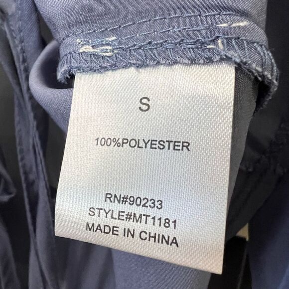 LA Hearts Pac Sun Tie Front Satin Long Sleeve Top blue size small - Picture 13 of 16